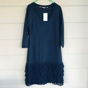 Soft Surroundings Midi Teal Dress Large